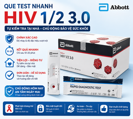 Abbott HIV 1/2 3.0 Test Nhanh Tại Nhà Chính Xác Cao Kết Quả Nhanh Tiện Lợi Đơn Giản Dễ Sử Dụng An Toàn Ngay Tại Nhà
