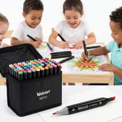 Bộ 60 Bút Màu Wakoud Art Marker – Hai Đầu Chuyên Nghiệp, Kèm Túi Vải 771783