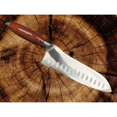 Dao Thái Köbach Santoku, Chất Liệu Thép Cán Gỗ và Cán Nhựa Chuyên Thái Thịt, Gọt, Cắt Hoa Quả 771807