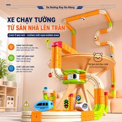 Đồ chơi lắp ráp tàu điên từ tính 113 chi tiết pin sạc nâng cao nhận thức khoa học kỹ thuật cho trẻ nhỏ
