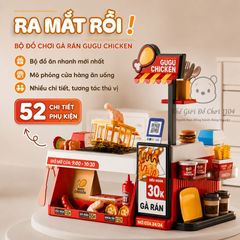 Bộ đồ chơi quầy bán gà rán mini hiệu ứng đổi màu 52 chi tiết giúp bé phát triển tư duy Thế giới đồ chơi 1104