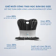 [BIG SIZE] Ghế Điều Chỉnh Tư Thế Ngồi Cho Người 100KG, Mẹ Bầu, Dân Văn Phòng Chống Đau Lưng Cột Sống