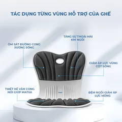 [BIG SIZE] Ghế Điều Chỉnh Tư Thế Ngồi Cho Người 100KG, Mẹ Bầu, Dân Văn Phòng Chống Đau Lưng Cột Sống
