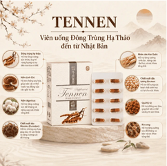 Viên uống Đông Trùng Hạ Thảo hỗ trợ tăng cường sức khỏe, hạn chế lão hóa Tennen Jpanwell (6 vỉ x 10 viên)
