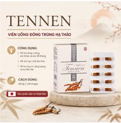 Viên uống Đông Trùng Hạ Thảo hỗ trợ tăng cường sức khỏe, hạn chế lão hóa Tennen Jpanwell (6 vỉ x 10 viên)