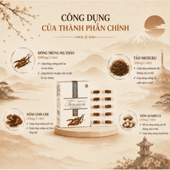 Viên uống Đông Trùng Hạ Thảo hỗ trợ tăng cường sức khỏe, hạn chế lão hóa Tennen Jpanwell (6 vỉ x 10 viên)