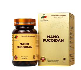 Viên uống hỗ trợ chống oxy hóa, hạn chế gốc tự do, tăng cường sức khỏe Nano Fucoidan Biochempha 30v