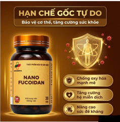 Viên uống hỗ trợ chống oxy hóa, hạn chế gốc tự do, tăng cường sức khỏe Nano Fucoidan Biochempha 30v