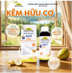 Siro bổ sung kẽm và hỗ trợ kích thích thèm ăn Kids Smart Liquid Zinc Nature's Way (Hộp 100ml)