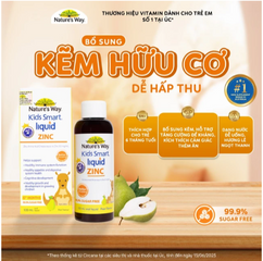 Siro bổ sung kẽm và hỗ trợ kích thích thèm ăn Kids Smart Liquid Zinc Nature's Way (Hộp 100ml)