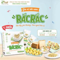 Gia vị rắc cơm lúa mạch rong biển Tâm Minh hộp 6 gói ăn dặm