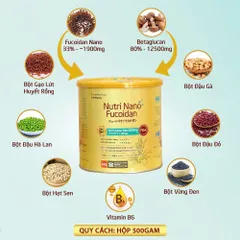 Thực Phẩm Bổ Sung Nutri Nano Fucoidan 500gr Ngũ Cốc Thực Dưỡng tự nhiên