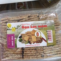 Bánh quy gạo lứt mầm Ngok Linh 300g-cho trẻ nhỏ & người già ăn dặm, người ăn chay, kiêng ít đường, eat clean