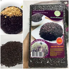 Gạo Lứt Tím Than hữu cơ loại 1 túi 1kg