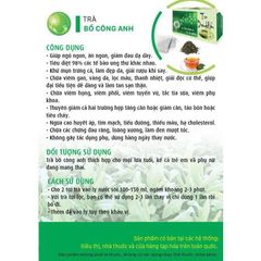Trà Bồ Công Anh 50 túi lọcHÀNG CHÍNH HÃNG CÔNG TY P&K