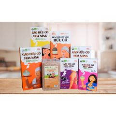 Gạo Lứt Hữu Cơ Hoa Nắng Hộp 2Kg - Hạt thon dài, màu nâu, dẻo bùi, vị ngọt tự nhiên