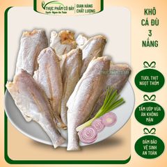 hỏa tốc_ Khô cá đù 3 nắng hảo hạng 1kg (18/22 con), không mặn vừa ăn,đặc sản Cần Giờ. 