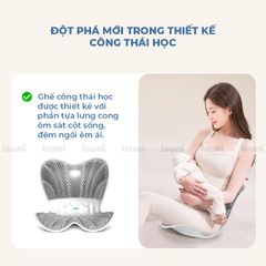 [BẢN VIP PRO] Ghế Công Thái Học Điều Chỉnh Tư Thế Ngồi Isuni Chống Gù Lưng Cho Bà Bầu, Dân Văn Phòng