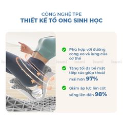 [BẢN VIP PRO] Ghế Công Thái Học Điều Chỉnh Tư Thế Ngồi Isuni Chống Gù Lưng Cho Bà Bầu, Dân Văn Phòng