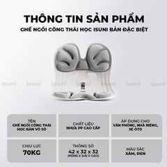 [BẢN SEASHELL] Ghế Công Thái Học ISUNI  Phù Hợp Cho Trẻ Em, Học Sinh - Chỉnh Dáng Ngồi Cao 772380