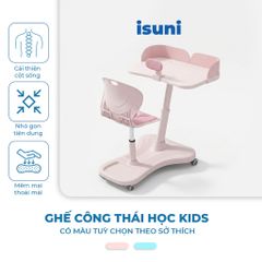 Bộ Bàn Ghế Ngồi Học Cho Trẻ Em Chống Gù ISUNI - Điều Chỉnh Độ Cao, Khung Thép Chắc Chắn, Bánh Xe Tự Khóa An Toàn 772385