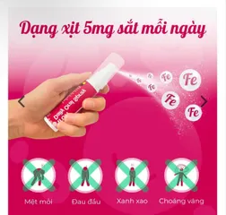 Sắt xịt Better You Iron 5mg – Bổ sung sắt hữu cơ dạng xịt, dễ hấp thu cho trẻ từ 1 tuổi và người lớn