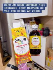 Vitamin hỗ trợ trẻ biếng ăn Centrum Kids Incremin 200ml Úc cho trẻ từ 6 tháng - 2 tuổi bổ sung Lysine ,Sắt,Vitamin B kích thích vị giác ăn ngon hấp thu dinh dưỡng phát triển chiều cao