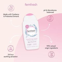 Dung dịch vệ sinh phụ nữ cao cấp Femfresh Soothing Wash (250ml)