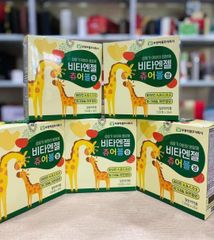 Kẹo Canxi Hươu Cao Cổ Hàn Quốc Hộp 2 Lọ 240 Viên, Tăng Chiều Cao Cho Bé, Phát Triển Trí Thông Minh, Giúp Bé Ăn Ngon Mệng
