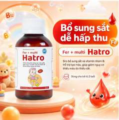 Siro bổ sung sắt và Vitamin nhóm B, giảm nguy cơ thiếu máu cho trẻ Fer + Multi Hatro (120ml)