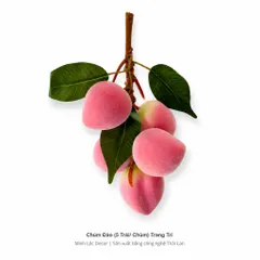 Chùm đào tiên 5 trái/ chùm trang trí Cao Cấp | Trái Cây Nhựa foam, Trái Cây trang trí, Trái Cây Mô Hình