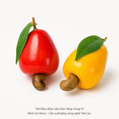 Trái Điều Đỏ/ Vàng (Đào Lộn) trang trí Cao cấp | Trái Cây Nhựa foam, Trái Cây trang trí, Trái Cây Mô Hình
