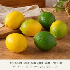 Trái Chanh Vàng/ Vàng Xanh/ Xanh trai trí | Trái Cây Nhựa foam, Trái Cây trang trí, Trái Cây Mô Hình