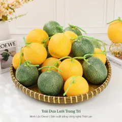 Trái Dưa Lưới trang trí Xanh/ Vàng Trang Trí Cao Cấp | Trái Cây Nhựa foam, Trái Cây trang trí, Trái Cây Mô Hình