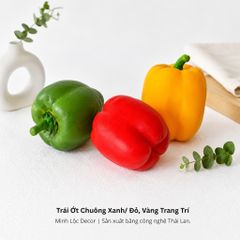 Trái Ớt Chuông Xanh/ Đỏ/ Vàng Trang Trí | Trái Cây Nhựa foam, Trái Cây trang trí, Trái Cây Mô Hình