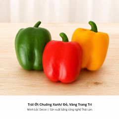 Trái Ớt Chuông Xanh/ Đỏ/ Vàng Trang Trí | Trái Cây Nhựa foam, Trái Cây trang trí, Trái Cây Mô Hình