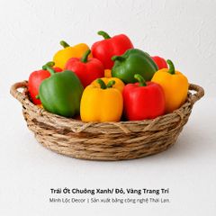 Trái Ớt Chuông Xanh/ Đỏ/ Vàng Trang Trí | Trái Cây Nhựa foam, Trái Cây trang trí, Trái Cây Mô Hình