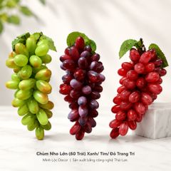 Chùm Nho Lớn Xanh/ Tím/ Đỏ (60 trái) trang trí | Trái Cây Nhựa foam, Trái Cây trang trí, Trái Cây Mô Hình