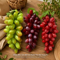 Chùm Nho Lớn Xanh/ Tím/ Đỏ (60 trái) trang trí | Trái Cây Nhựa foam, Trái Cây trang trí, Trái Cây Mô Hình