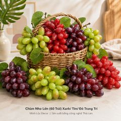 Chùm Nho Lớn Xanh/ Tím/ Đỏ (60 trái) trang trí | Trái Cây Nhựa foam, Trái Cây trang trí, Trái Cây Mô Hình
