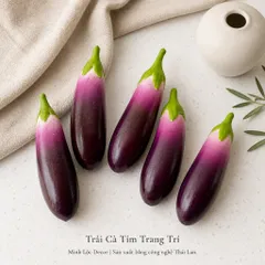 Trái Cà Tím trang trí | Trái Cây Nhựa foam, Trái Cây trang trí, Trái Cây Mô Hình