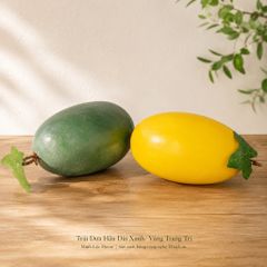 Trái Dưa Hấu Dài Xanh/ Vàng trang trí Cao cấp | Trái Cây Nhựa foam, Trái Cây trang trí, Trái Cây Mô Hình