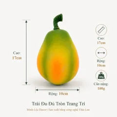 Trái Đu Đủ Tròn trang trí | Trái Cây Nhựa foam, Trái Cây trang trí, Trái Cây Mô Hình