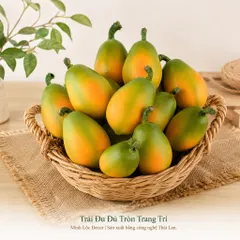 Trái Đu Đủ Tròn trang trí | Trái Cây Nhựa foam, Trái Cây trang trí, Trái Cây Mô Hình