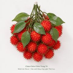 Chùm Chôm Chôm 5 trái/ chùm trang trí Cao cấp | Trái Cây Nhựa foam, Trái Cây trang trí, Trái Cây Mô Hình