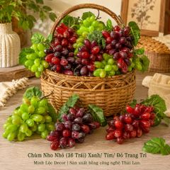 Chùm Nho Nhỏ Xanh/ Tím/ Đỏ (36 trái) trang trí | Trái Cây Nhựa foam, Trái Cây trang trí, Trái Cây Mô Hình