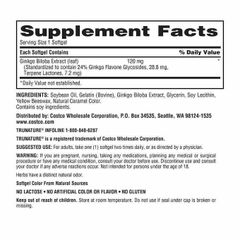 Ginkgo Biloba 120mg Trunature - Tăng cường trí nhớ, giảm căng thẳng mệt mỏi, bổ não, sản xuất tại Mỹ
