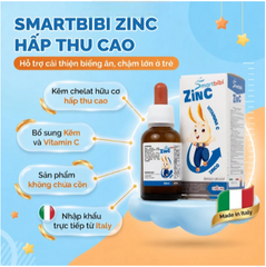Siro hỗ trợ cải thiện biếng ăn Smartbibi Zinc (30ml)