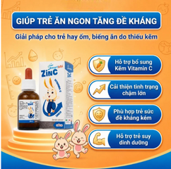 Siro hỗ trợ cải thiện biếng ăn Smartbibi Zinc (30ml)