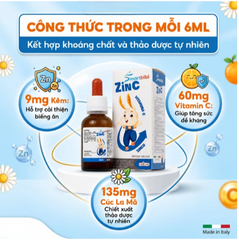 Siro hỗ trợ cải thiện biếng ăn Smartbibi Zinc (30ml)